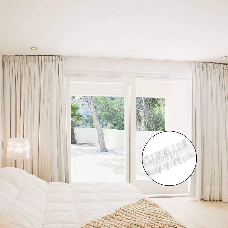 Curtain Heading Tape Knitted Blackout Curtain Tape White - Temu